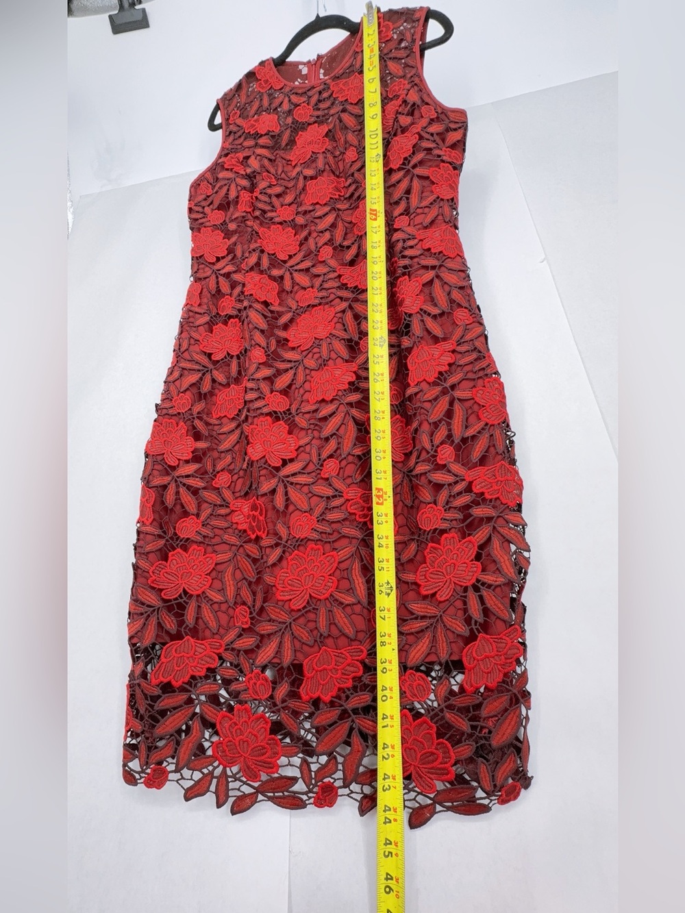 WHITE HOUSE BLACK MARKET LACE DRESS SIZE 14 - Picture 7 of 11